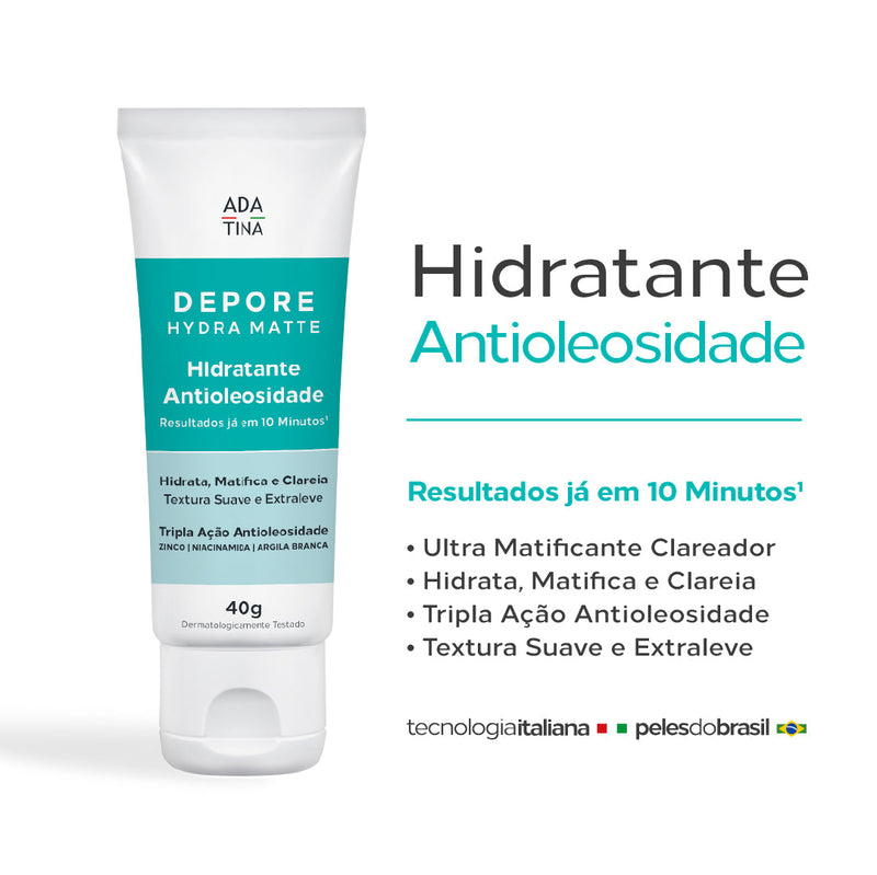 Hidratante Facial Oil-Free com Ação Antioleosidade e Clareadora – Depore Hydra Matte 40ml