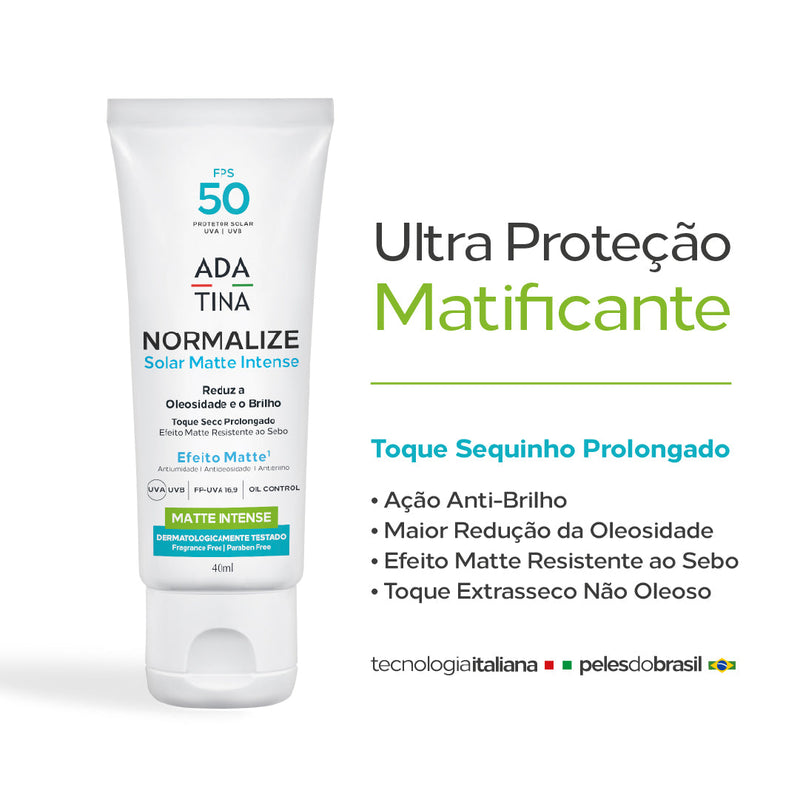Protetor Solar 12HS Para Pele Oleosa - Normalize Matte Intense FPS 50 40ml