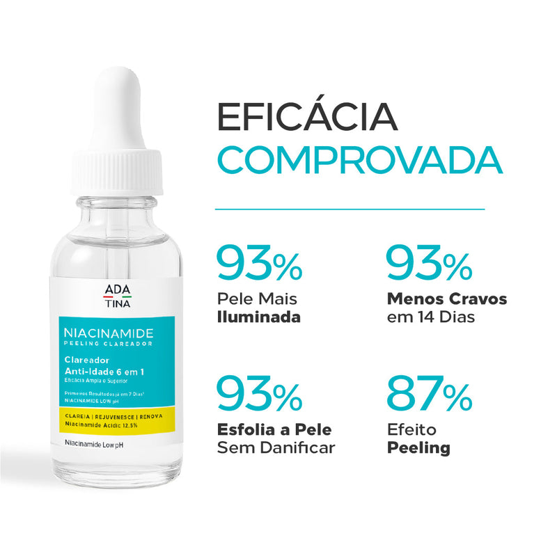 Sérum Clareador Anti-idade com AHA e BHA - Niacinamide Peeling 30ml