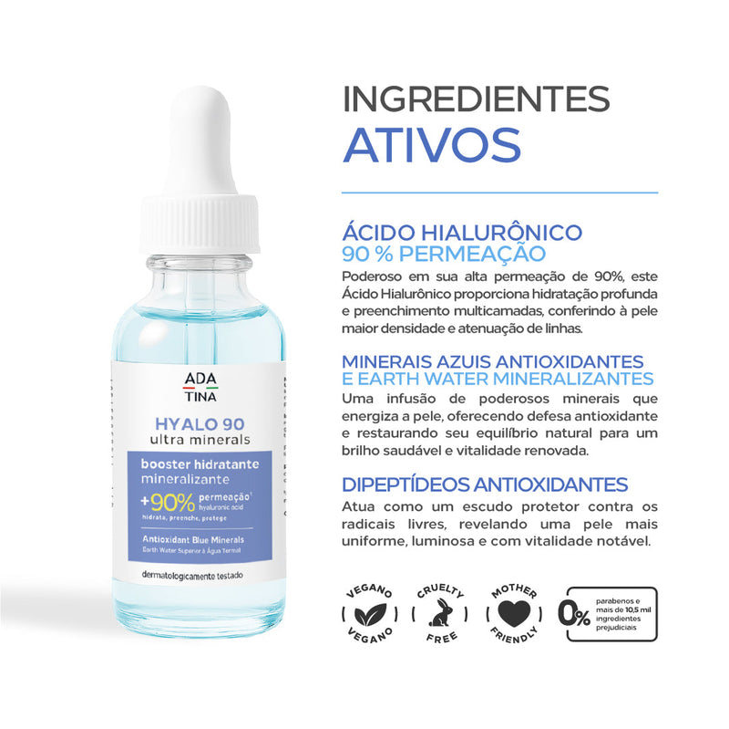 Sérum Hidratante Fortalecedor Ultra Mineralizante – Hyalo 90 Ultra Minerals 30ml