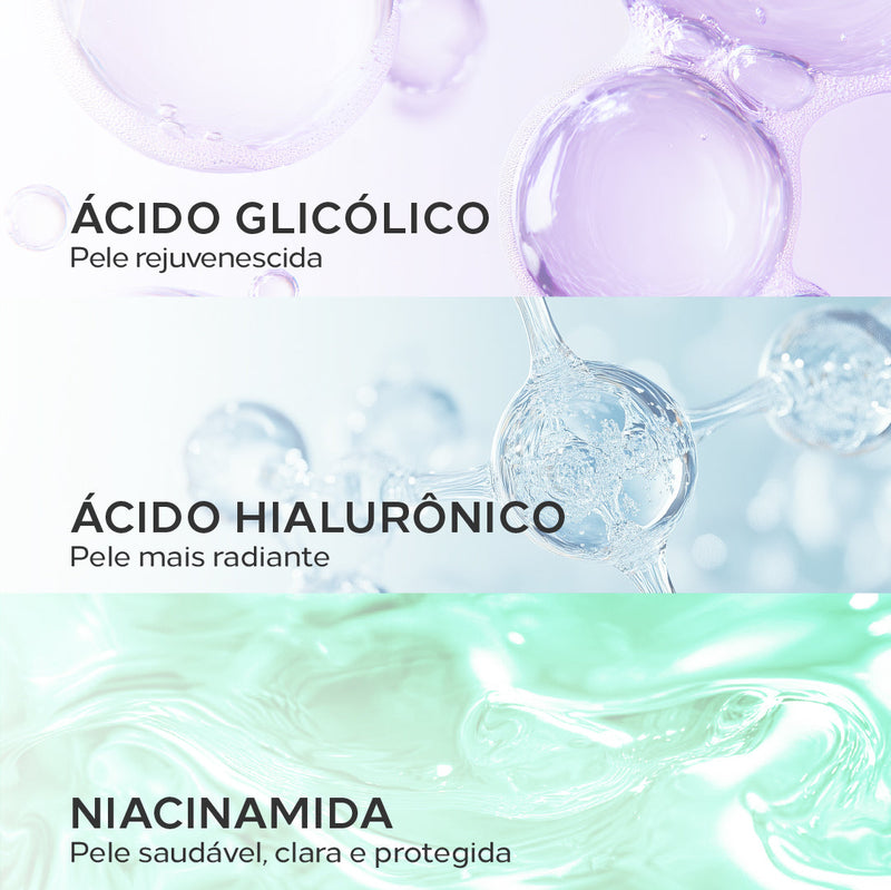Sérum Clareador Anti-idade com AHA e BHA - Niacinamide Peeling 30ml