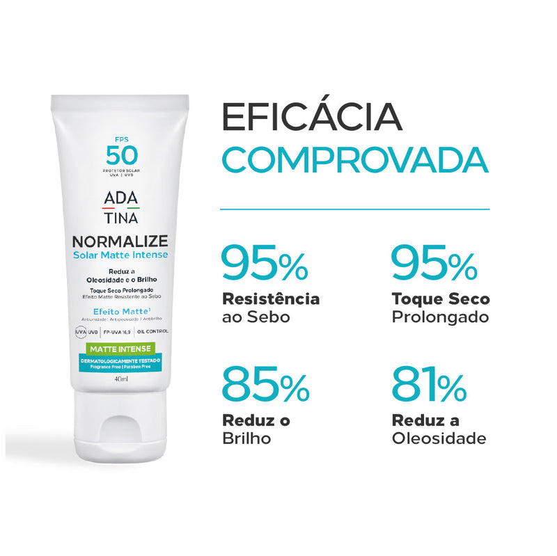 Protetor Solar 12HS Para Pele Oleosa - Normalize Matte Intense FPS 50 40ml