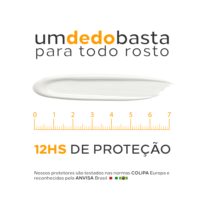 Protetor Solar Facial 12HS com Cor Cobertura Natural e Toque Seco - Biosole Fluido FPS 98 40ml