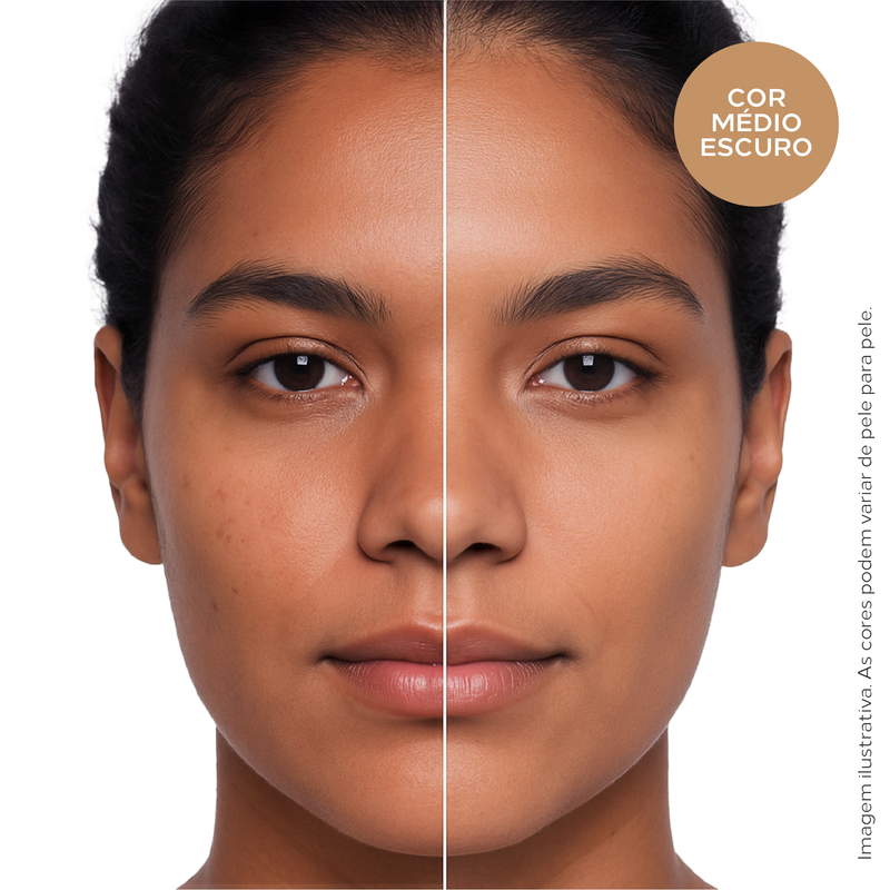 Protetor Solar Facial 12HS com Cor Cobertura Natural e Toque Seco - Biosole Fluido FPS 98 40ml