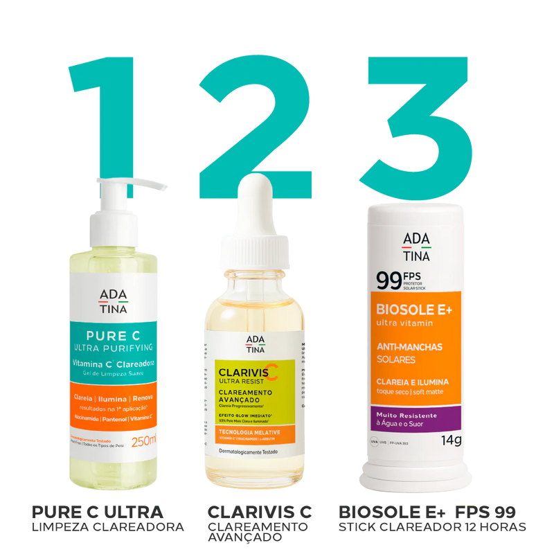 Protetor Solar Facial Stick Clareador 12HS – Biosole E Plus Ultra Vitamin FPS 99