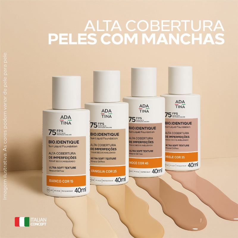 Protetor Solar Facial Fluido 12HS com Cor Alta Cobertura - Bio Identique FPS 75 - 40ml