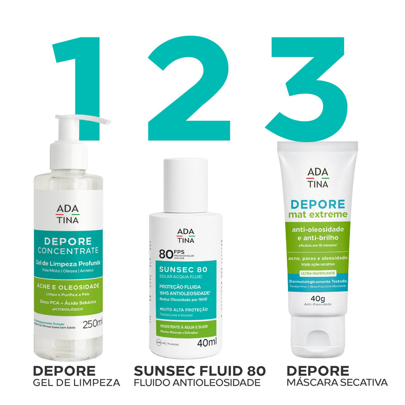 Creme Hidratante Ultra Matificante com Tripla Ação Secativa Para Peles Oleosas – Depore Mat Extreme Anti-Oleosidade 40g