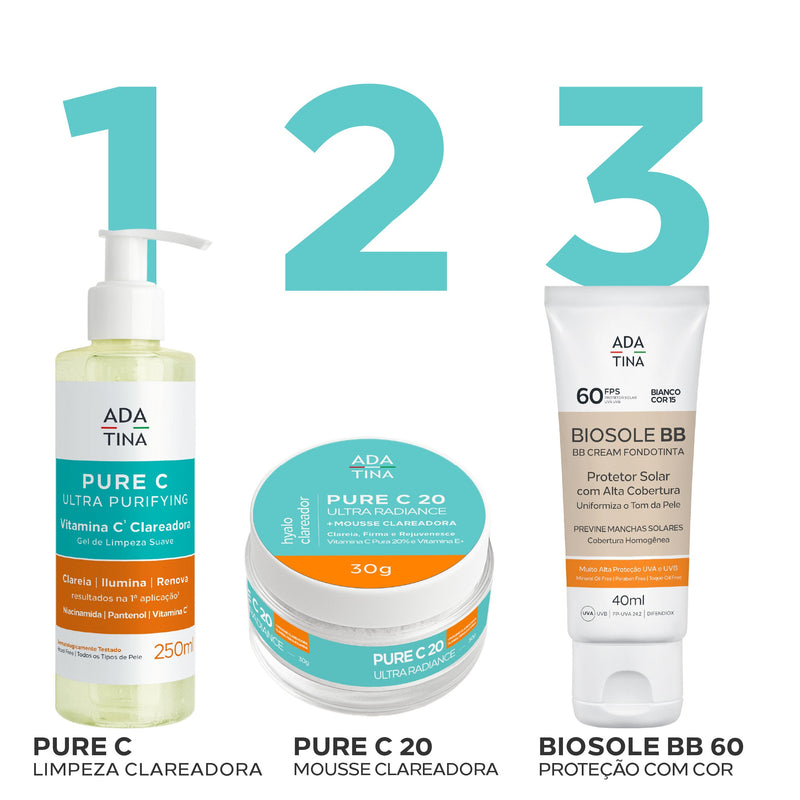 Protetor Solar Facial 12HS com Cor Toque Seco e Alta Cobertura - Biosole BB Cream FPS 60 40ml