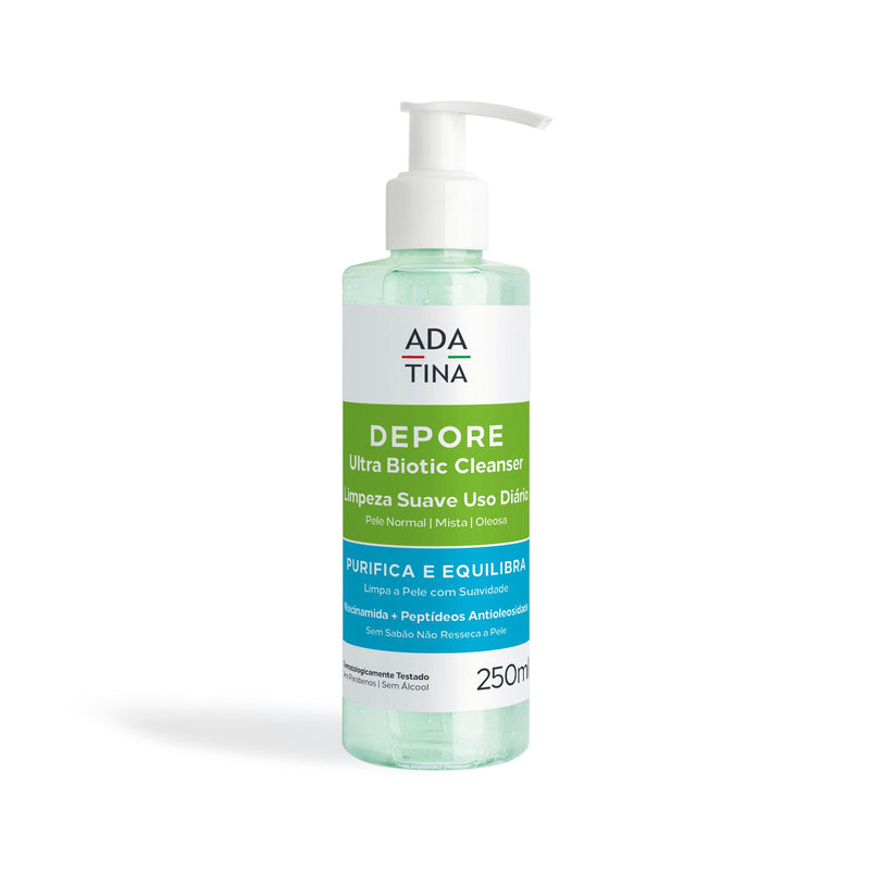 Gel de Limpeza Suave Para Pele Oleosa com Niacinamida e Probióticos – Depore Ultra Biotic Cleanser 250ml