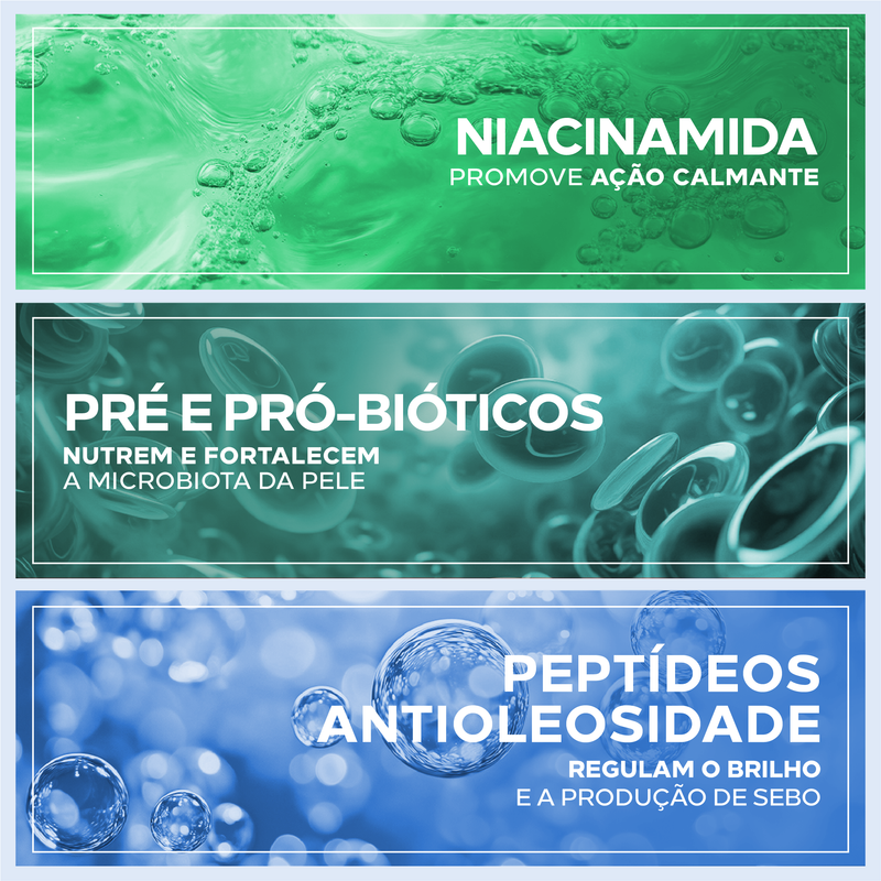 Gel de Limpeza Suave Para Pele Oleosa com Niacinamida e Probióticos – Depore Ultra Biotic Cleanser 250ml