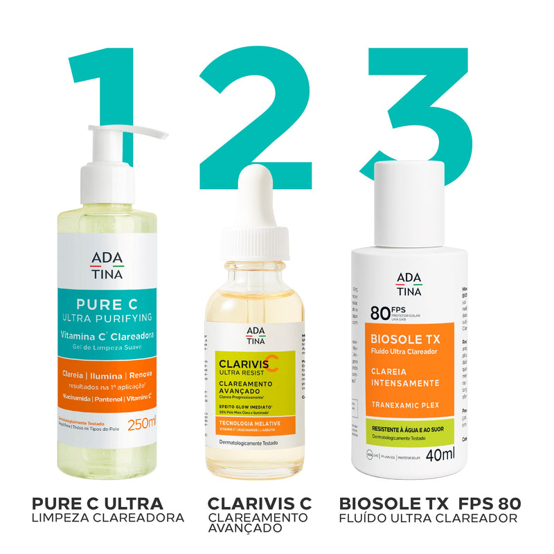 Protetor Solar Fluido 12HS Facial com Ácido Tranexâmico Para Pele com Manchas e Melasma - Biosole TX FPS 80 40ml