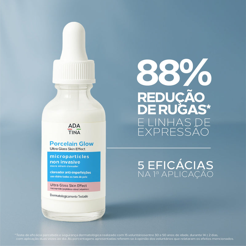 Sérum Facial com Microespículas Invisível Clareador – Porcelain Glow Ultra Glass Skin Effect 30ml
