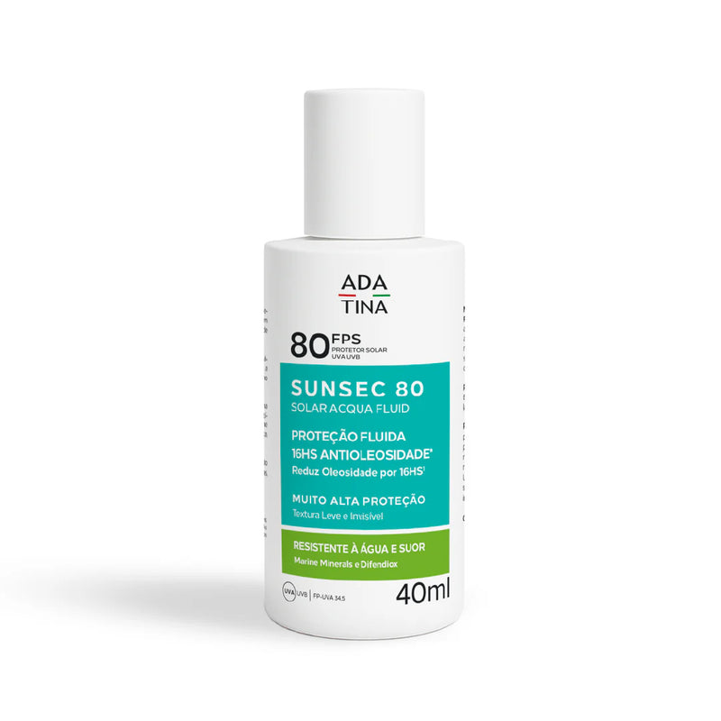 Protetor Solar Facial 12HS Antioleosidade - Sunsec Acqua Fluid FPS 80 40ml