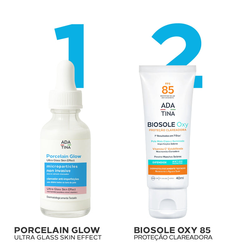 Sérum Facial com Microespículas Invisível Clareador – Porcelain Glow Ultra Glass Skin Effect 30ml