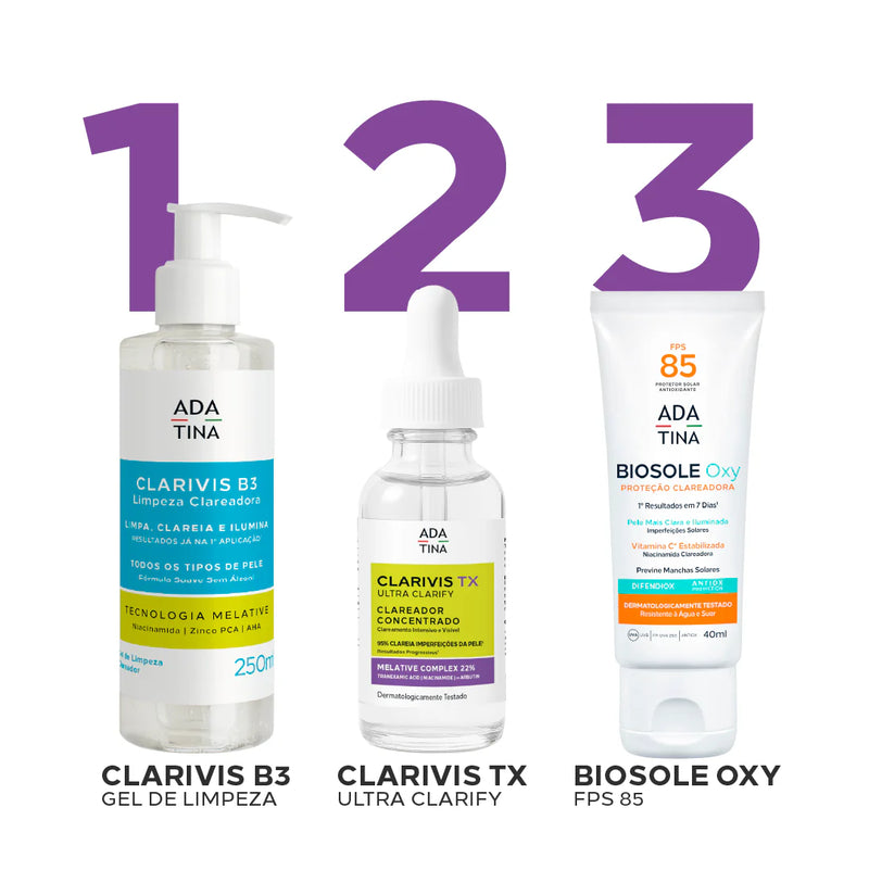 Sérum Clareador Facial Potente para Manchas Escuras e Melasma – Clarivis TX Ultra Clarify 30ml